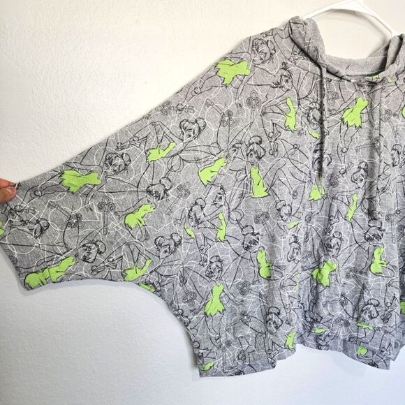 NWT Disney Parks | Tinkerbell Allover Graphic Print Hood Top, Womens Large - Picture 3 of 6
